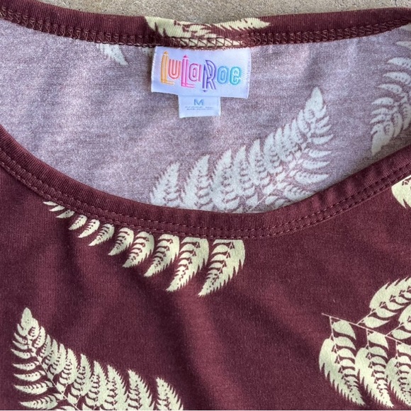 LulaRoe Julia Bodycon Dress Leaf Pattern medium new without tags casual summer - Picture 2 of 3